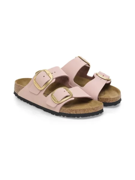 Sneakersy Birkenstock zamszowe na sprzączkę różowe