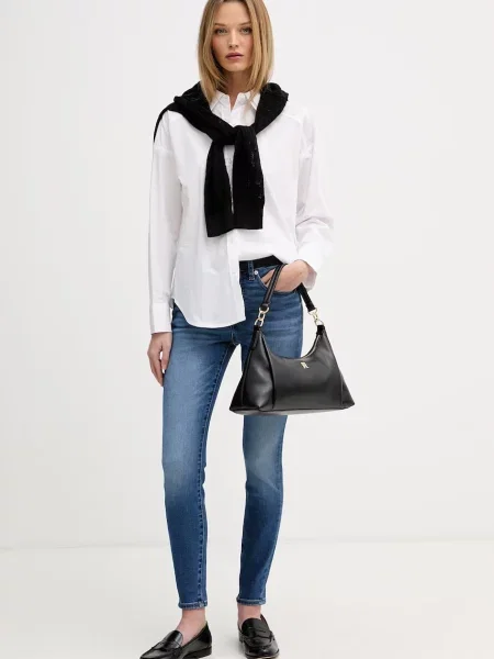Calvin Klein Jeans rifle skinny dámske modrá