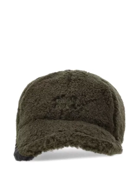 Șapcă Miu Miu din fleece verde