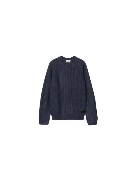 Sweter Carhartt Wip z kapturem niebieski