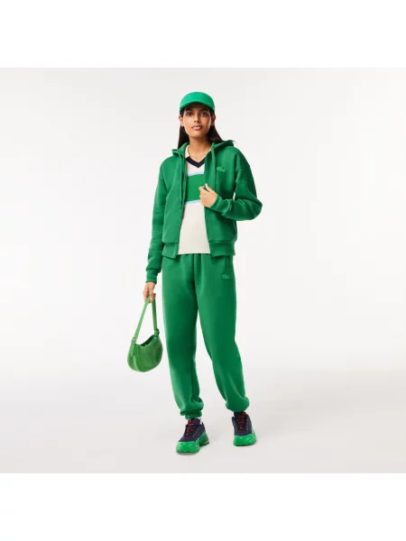 Lacoste Bluza Dresowa Z Zamkiem Błyskawicznym Z Bawełny zielona