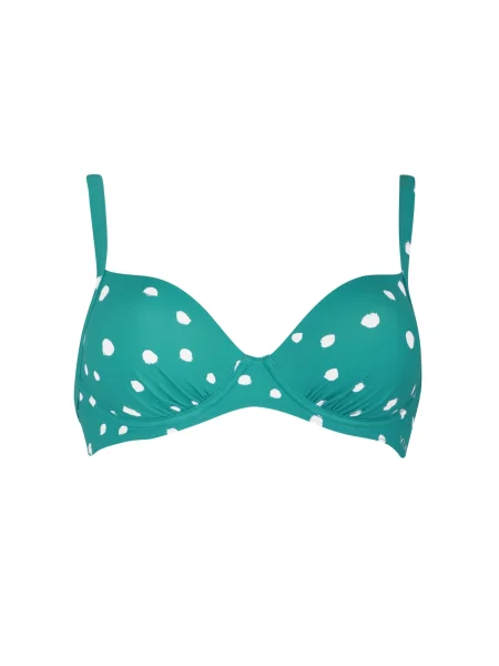 VIVID Sutien costum de baie turcoaz / natural alb