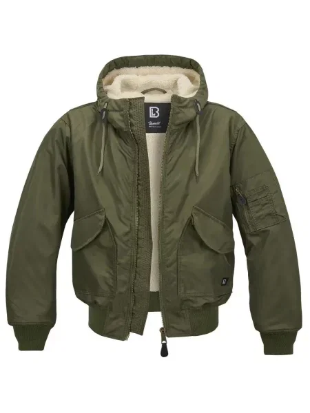 Kurtka z kapturem Brandit CWU zielona