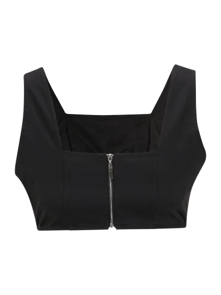 Ujjatlan felső Nasty Gal Petite fekete