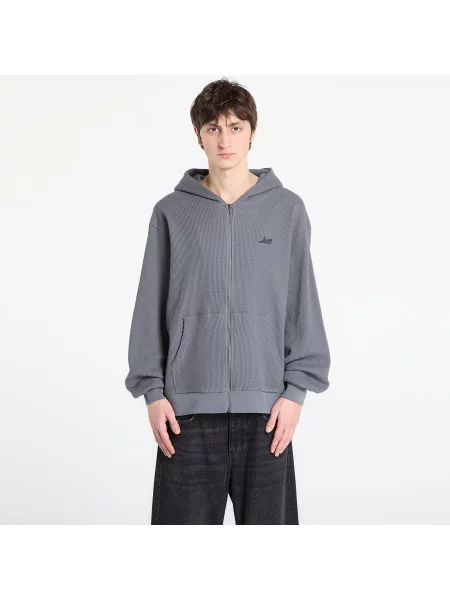 Суитшърт RIPNDIP Castanza Waffle Knit Zip Up Hoodie Charcoal XL сиво