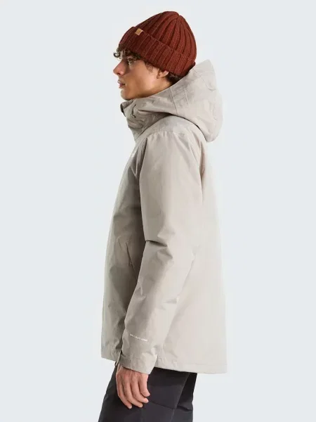 Лыжная куртка The North Face с капюшоном серая