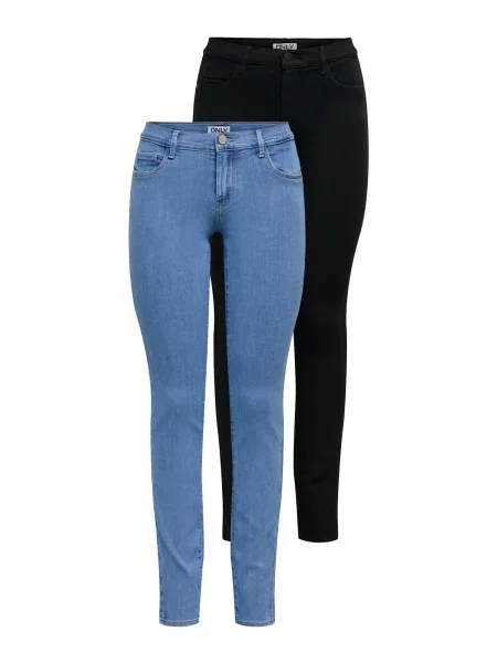 ONLY Jeans ONLRAIN albastru denim / denim negru