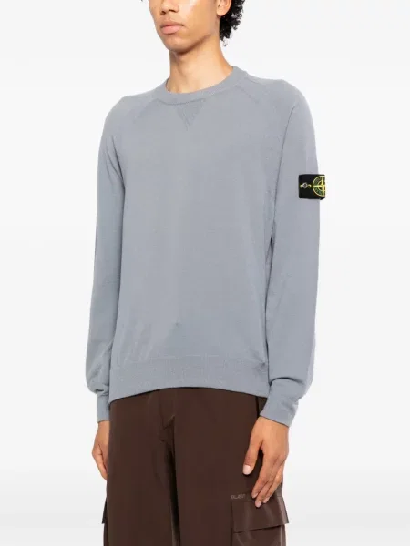 Pulover Stone Island cu strasuri albastru