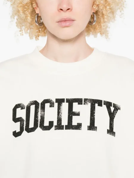 Hanorac The New Society cu imagine alb