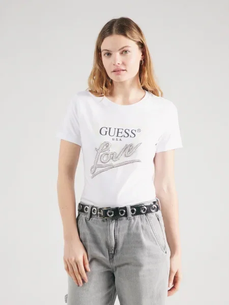 Guess Tricou alb