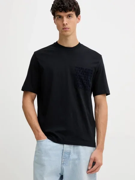 Kratka majica Armani Exchange mornarsko modra