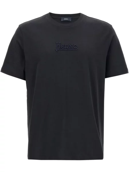 Tricou Herno cu broderie albastru