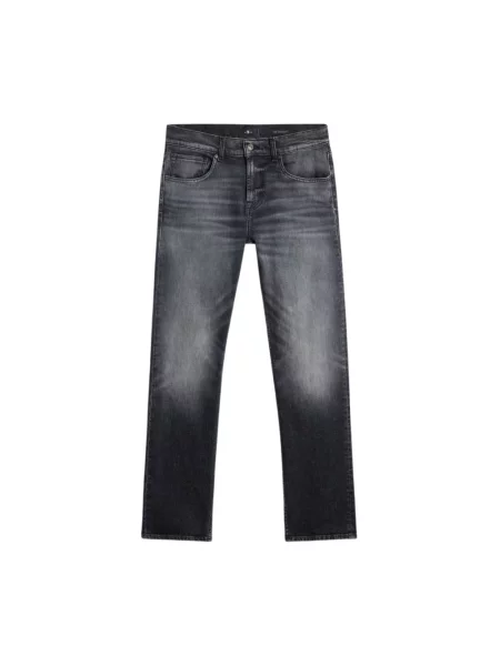 Jeansy straight leg 7 For All Mankind retro czarne