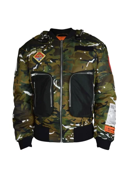 Geacă bomber Heron Preston cu imagine cu model camuflaj maro
