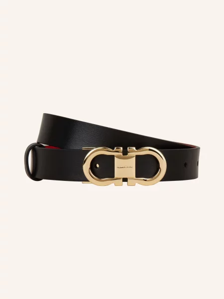 Ferragamo Skórzany Dwustronny schwarz czarny