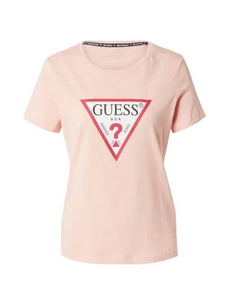 Guess Tricou Coral alb