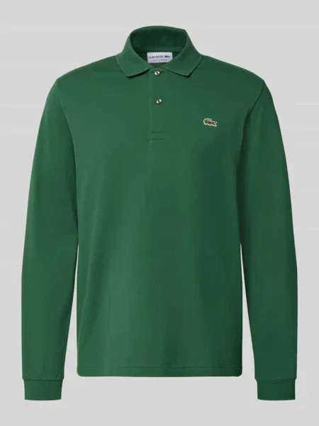 Lacoste longsleeve gładki zielony