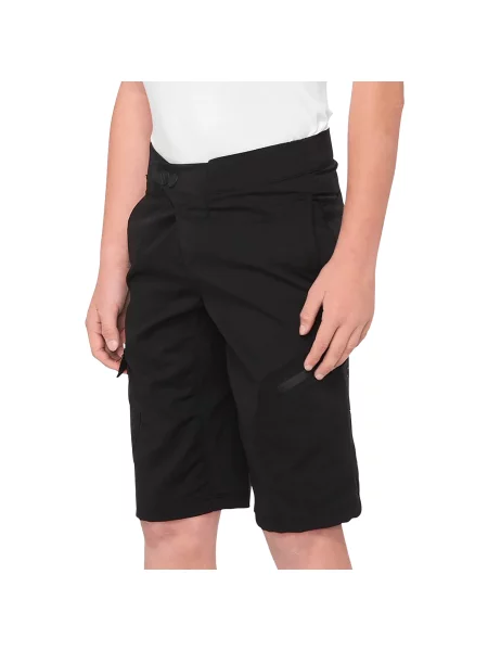 Pantaloni scurți de ciclism pentru copii Ridecamp Youth negru