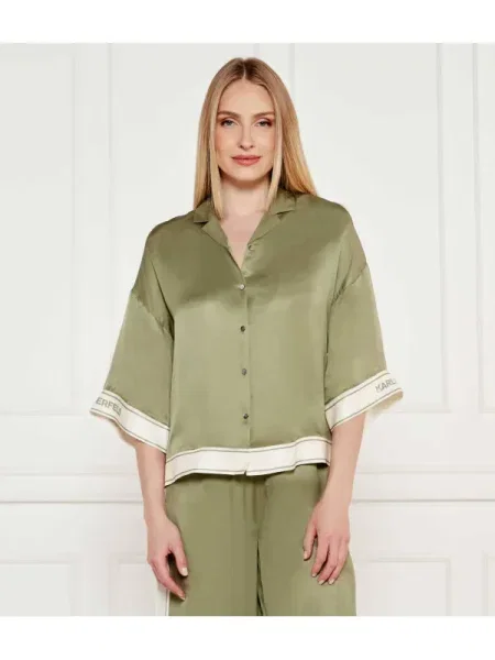 Karl Lagerfeld Cămașă | Relaxed fit verde