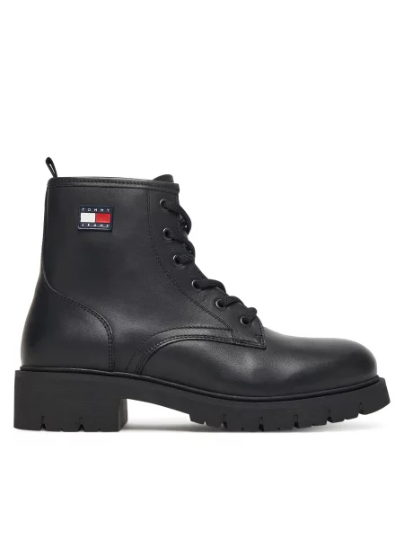 Kozačky Tommy Jeans černé