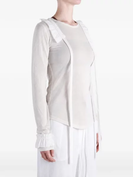 Lung tricou Ann Demeulemeester alb