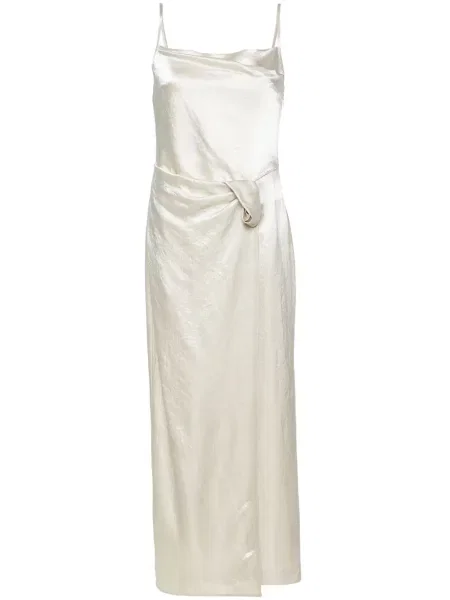 Satynowa sukienka midi Nanushka do kolan garniturowa