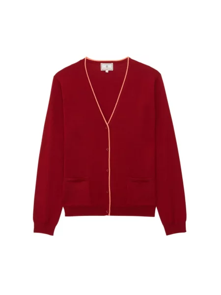 Sweter Ines De La Fressange Paris wełniany czerwony