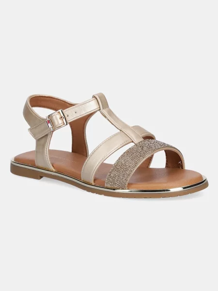 Sandali Tommy Hilfiger M Zlata bež
