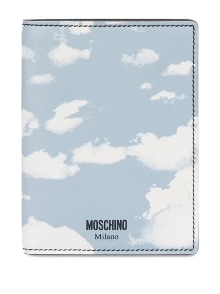 Portofel Moschino din piele albastru