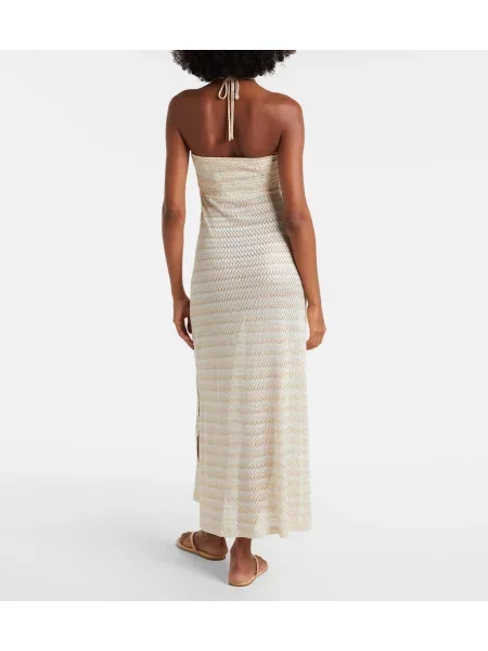 Rochie maxi Melissa Odabash de costum alb