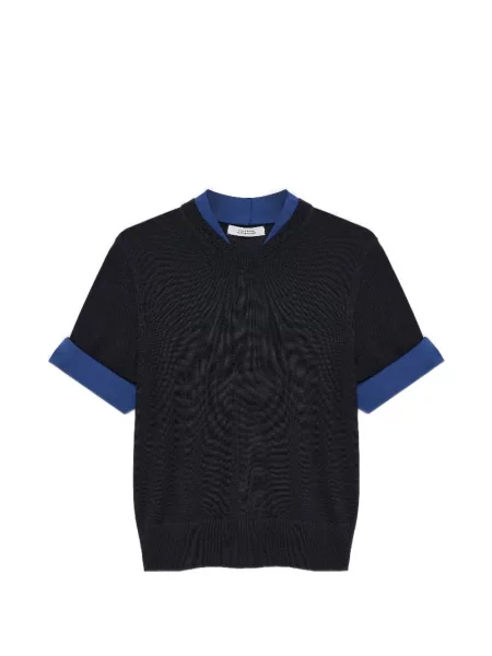 Scurt tricou Dorothee Schumacher tricotate albastru