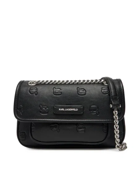 Чанта Karl Lagerfeld IKON MONOGRAM черно