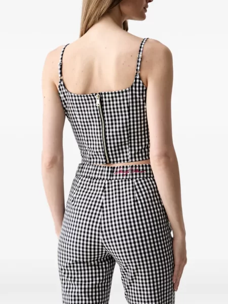 Top Guess în carouri negru