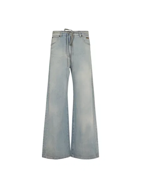 Szerokie jeansy Msgm niebieskie