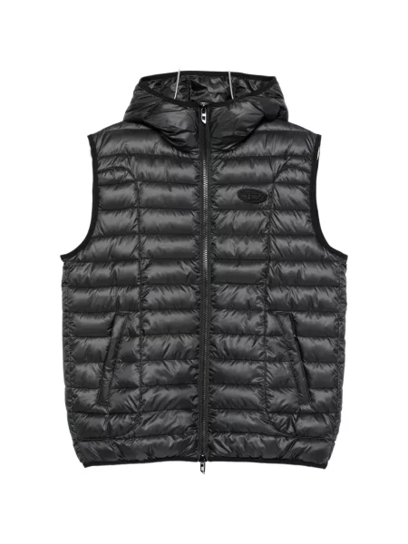 Vestă Diesel cu glugă negru