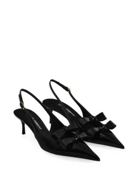Pantofi cu toc Dolce & Gabbana slingback negru