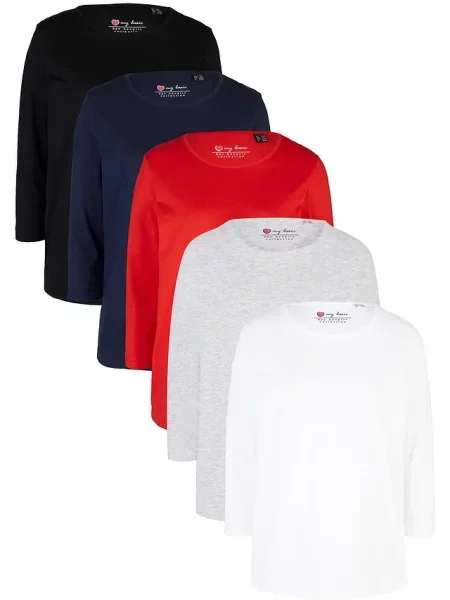 Bluza z długim rękawem zestaw 5 szt. czarna