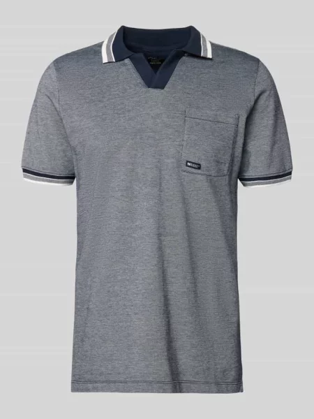 Koszulka polo o kroju regular fit z czystej bawełny model OPEN COLLAR POLO' S.oliver Red Label