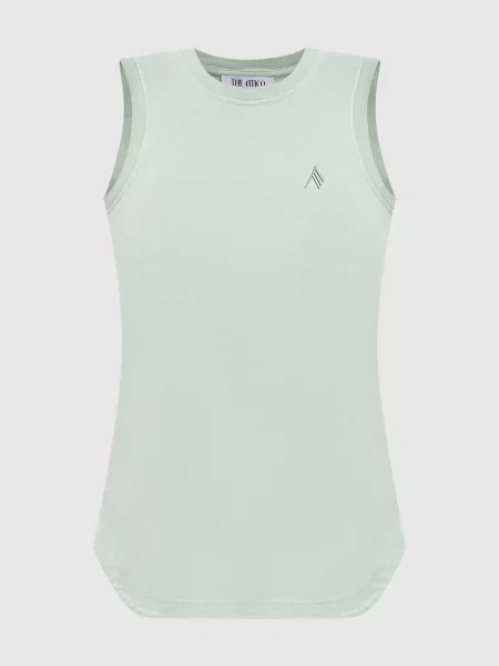 Топ Reese з вишивкою емблеми The Attico зелений