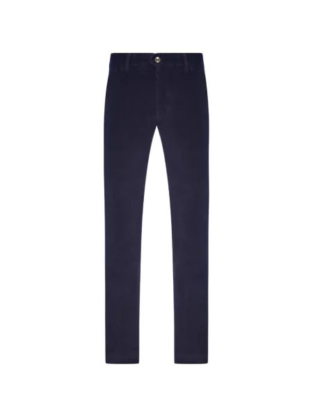 Pantaloni Incotex de catifea cord albastru