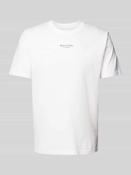 T-shirt o kroju regular fit z czystej bawełny Marc O'polo biała