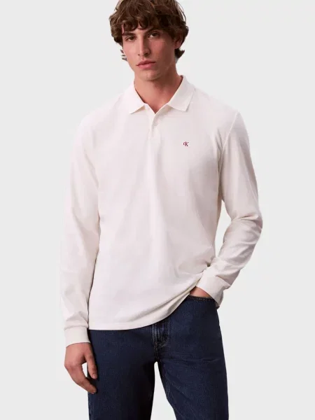 Повседневное поло Calvin Klein Jeans белое