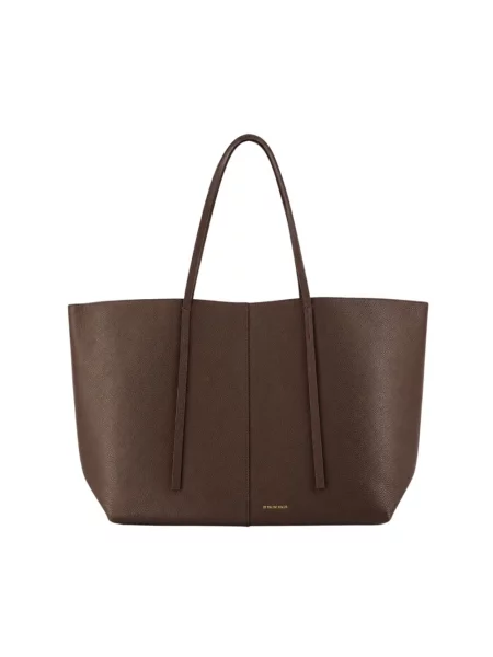 Lniana shopperka By Malene Birger brązowa