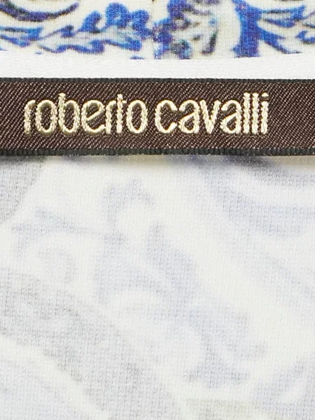 Rochie mini Roberto Cavalli cu model floral cu imagine alb