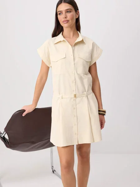 Trendyol Rochie tip bluză bej