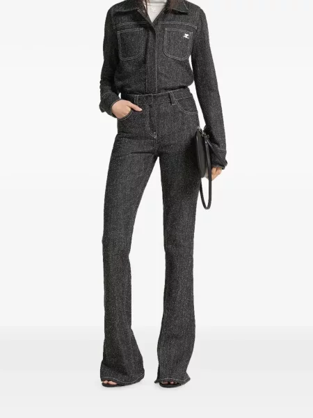 Pocnitură blugi Courreges din tweed gri