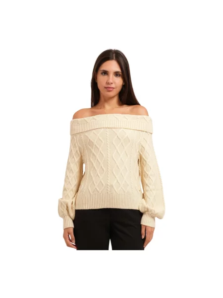 Sweter Armani Exchange wełniany beżowy