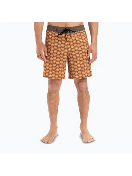 Szorty kąpielowe Quiksilver Surfsilk Straight Leg pomarańczowe