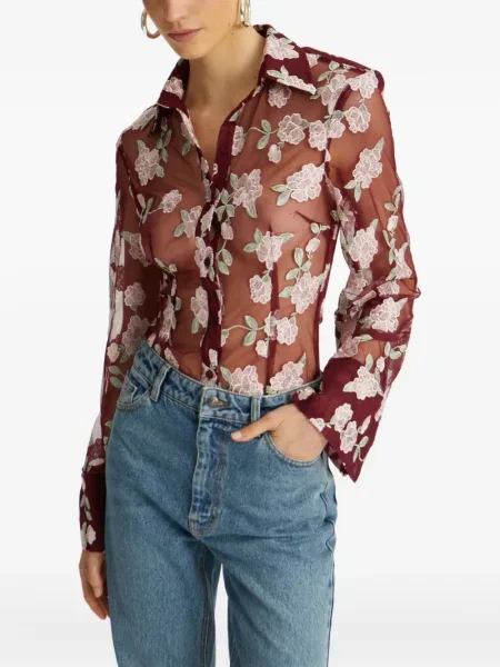 Cămașă Rotate Birger Christensen cu model floral plasă