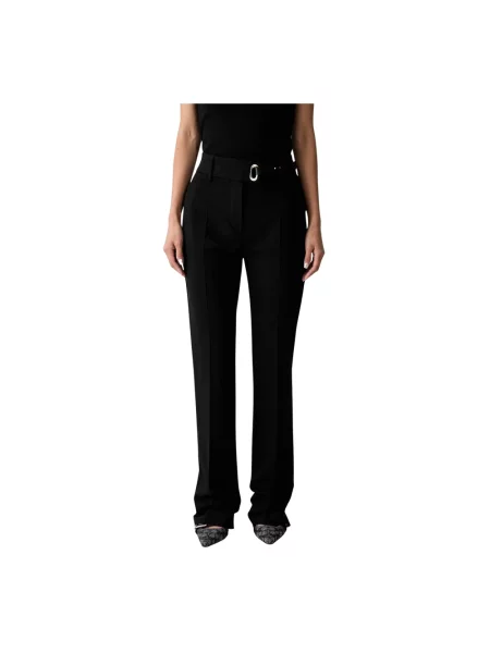 Lniane spodnie Sportmax czarne